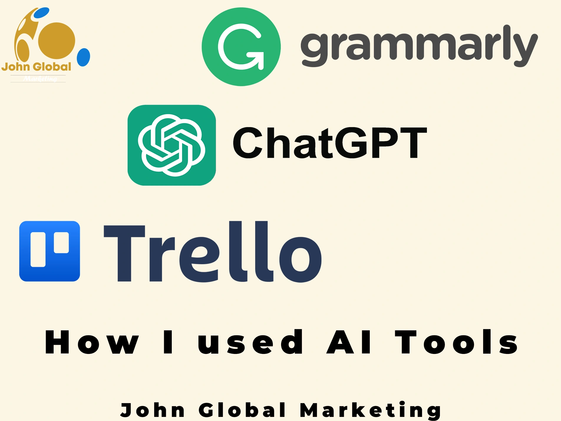 ChatGPT, Grammarly and trello how i used them